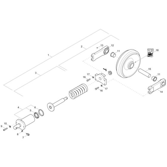 Track Tensioner for Wacker ET58