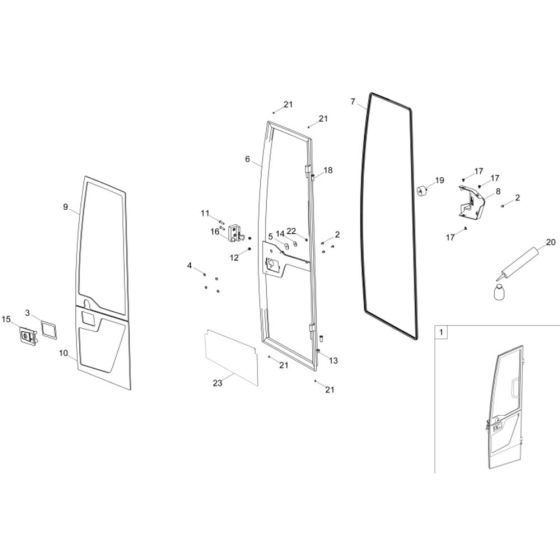 Door Assembly for Wacker ET58
