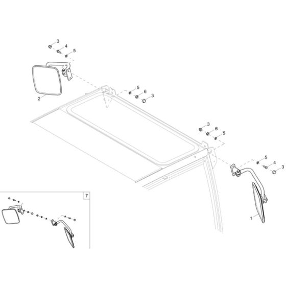 Mirror Assembly for Wacker ET58