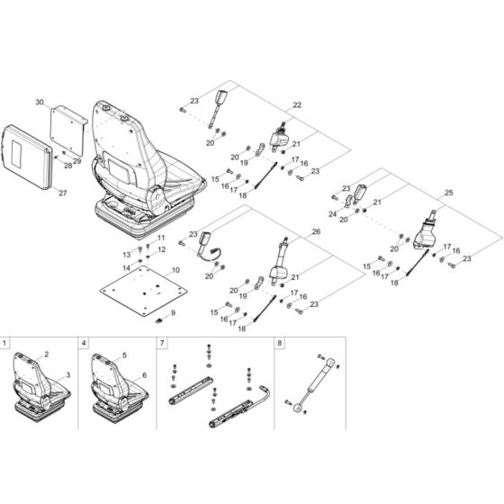 Seat Assembly for Wacker ET58