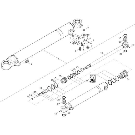 Boom Offset Cylinder Assembly