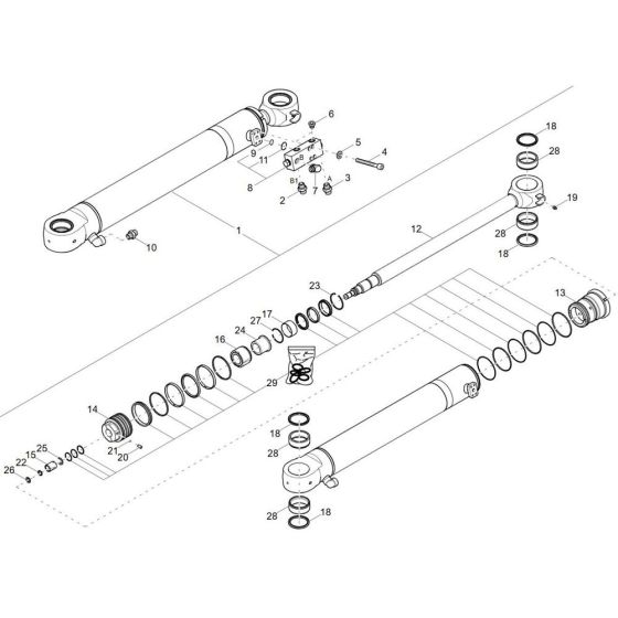 Boom Offset Cylinder for ET90