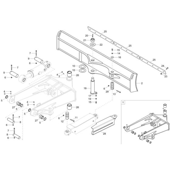 Dozer Blade Assembly - Wacker ET90