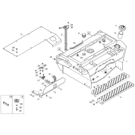 Fuel Tank Assembly for Wacker