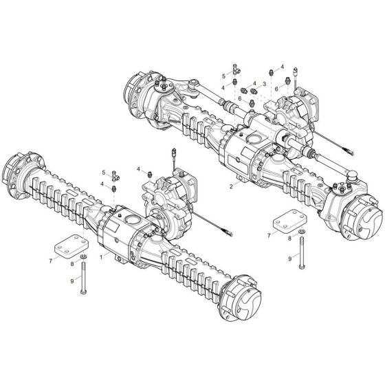 Rear Axle Assembly - Wacker EW100-2