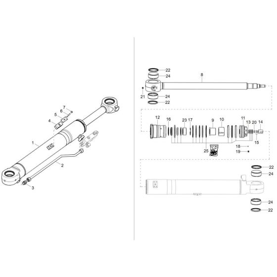 Boom Offset Cylinder Assembly
