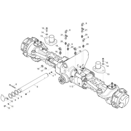 Front Axle Assembly for Wacker
