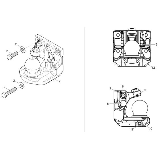 Trailer Hitch for Wacker EW100-2