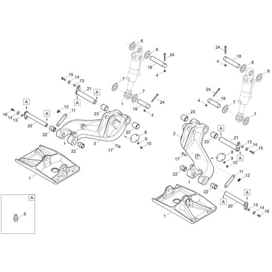 Stabiliser Assembly for Wacker EW100-2