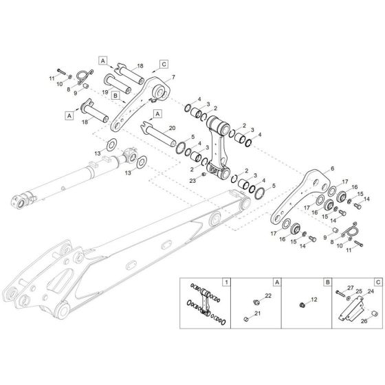 Support Assembly for Wacker EW100-2