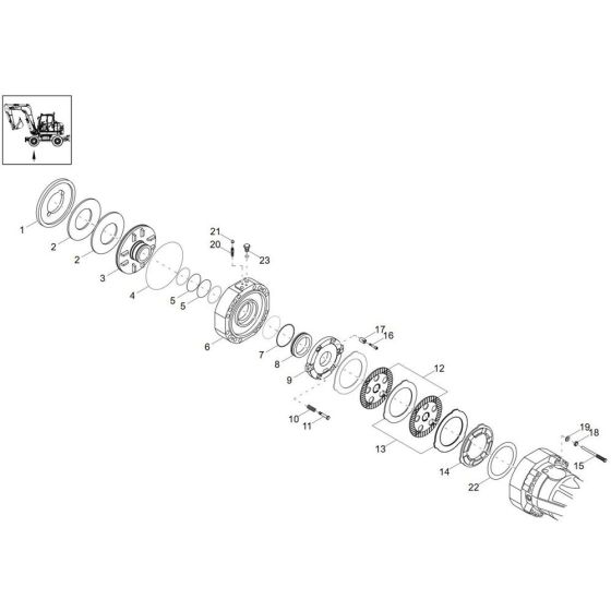 Brake Assembly for Wacker EW100-2