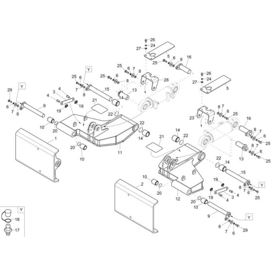 Stabiliser Rear Assembly