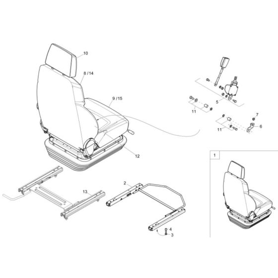 Seat Assembly for Wacker EW65