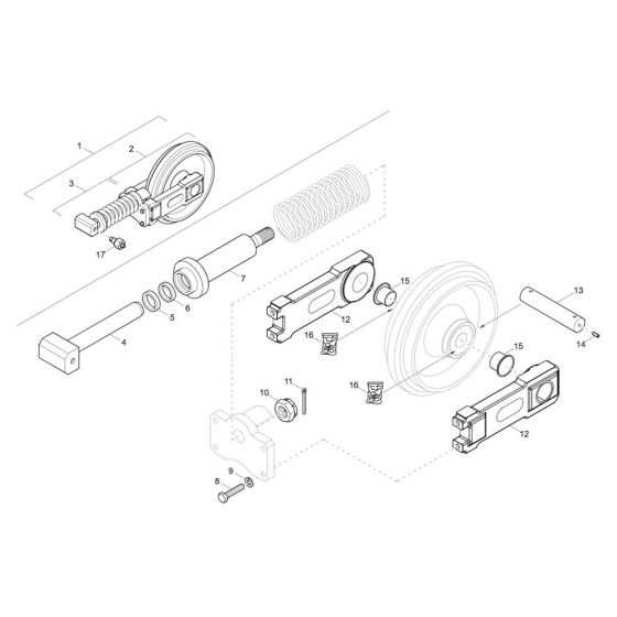 Track Tensioner for Wacker EZ17-2