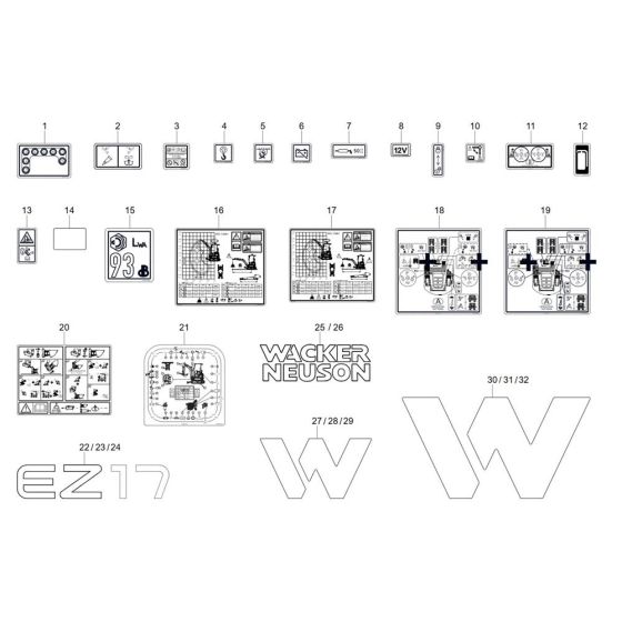 Decals for Wacker EZ17-2