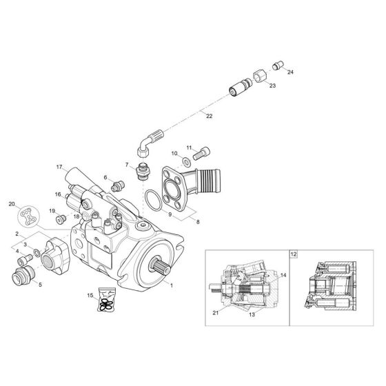 Hydraulic Pump for Wacker EZ17-2