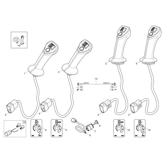 Joystick Assembly for Wacker EZ17-2