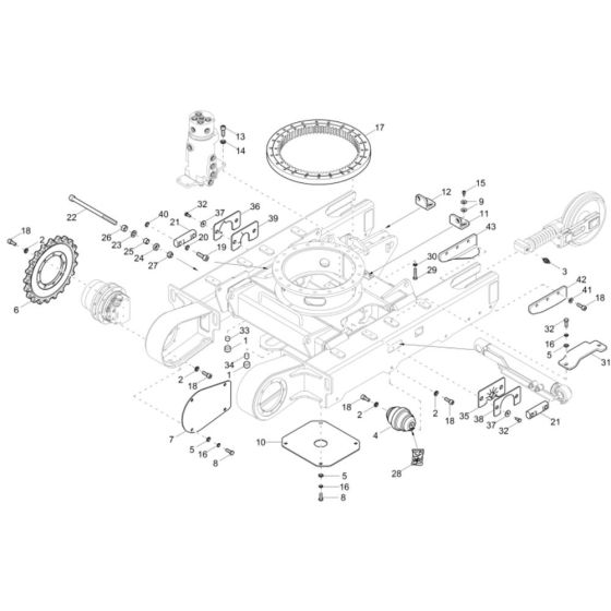 Track Laying Gear Assembly