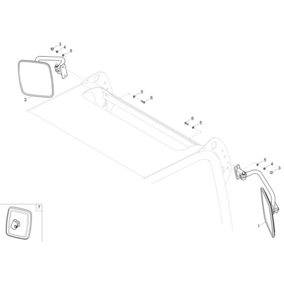 Mirror Assembly for Wacker EZ17e