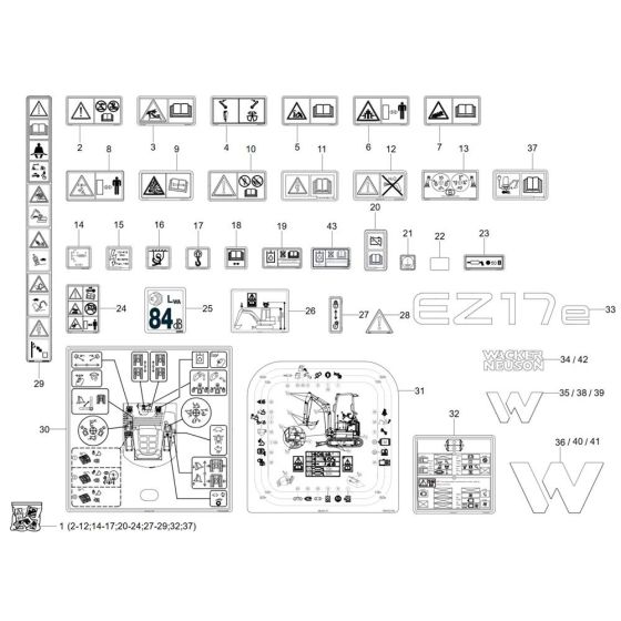 Wacker EZ17e Decals