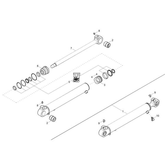 Dipper Arm Cylinder Assembly