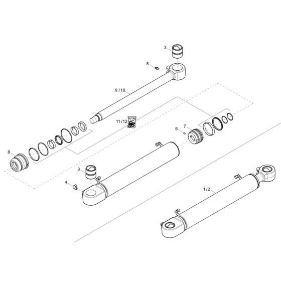 Boom Offset Cylinder Assembly