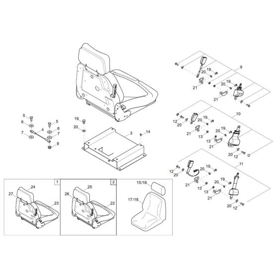 Seat Assembly for Wacker EZ26-2