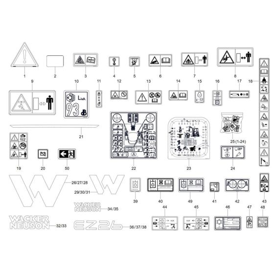 Decals for Wacker EZ26-2