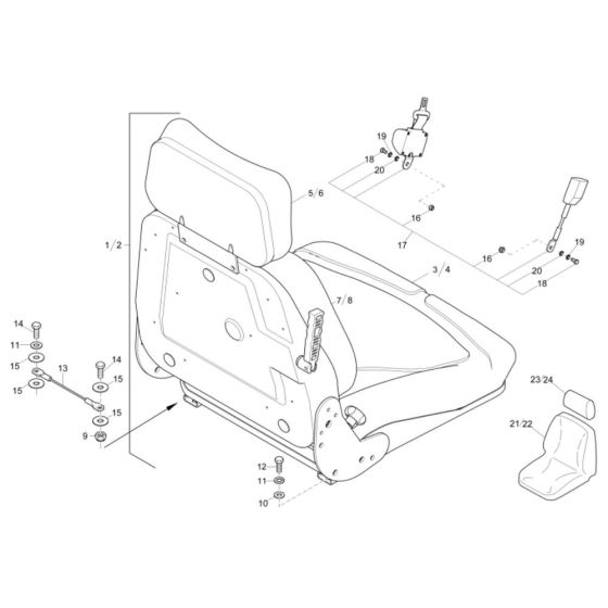 Seat Assembly for Wacker EZ28