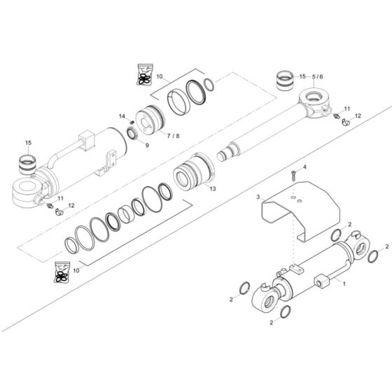 Blade Cylinder for Wacker EZ36