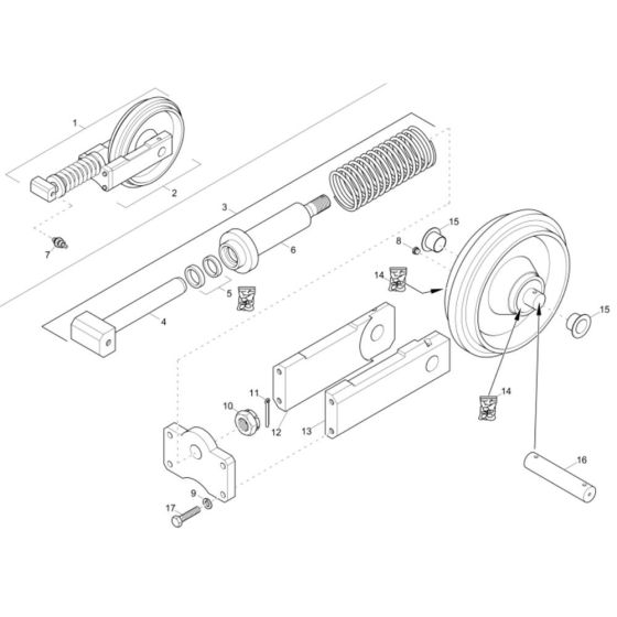Track Tensioner for Wacker EZ36