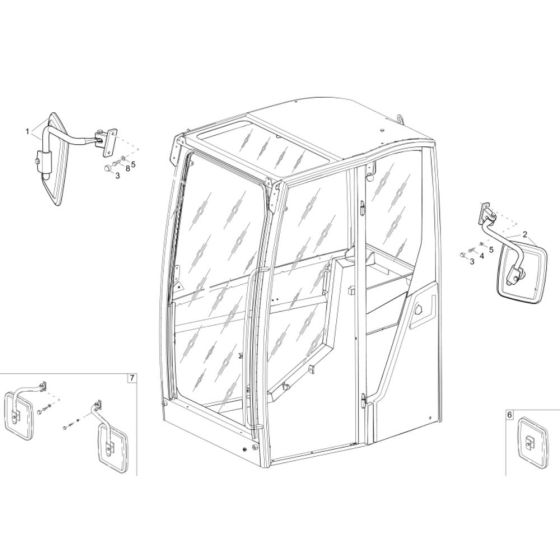 Mirror Assembly for Wacker EZ36