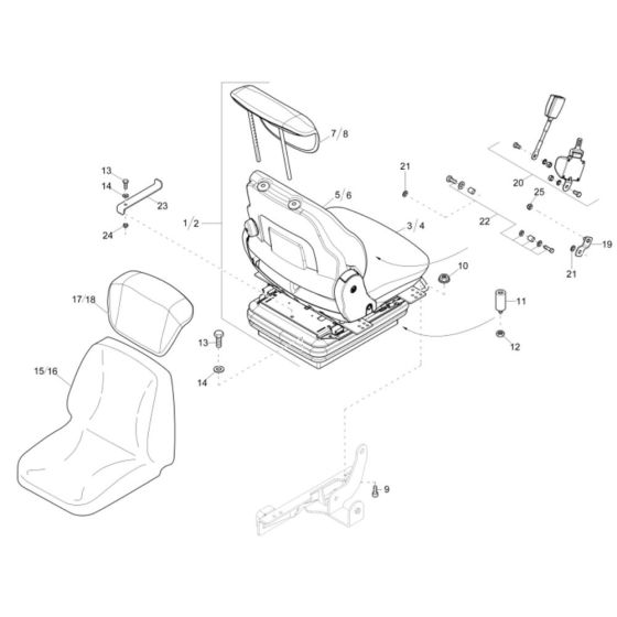 Seat Assembly for Wacker EZ36