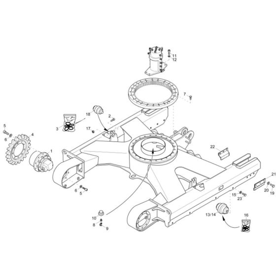 Undercarriage for Wacker EZ38