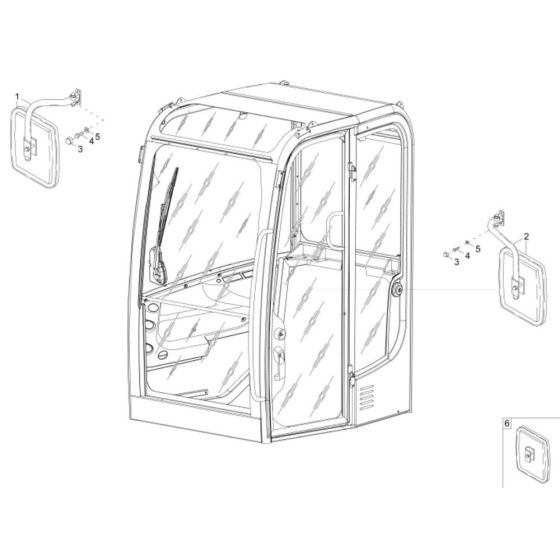 Mirror Assembly for Wacker EZ38