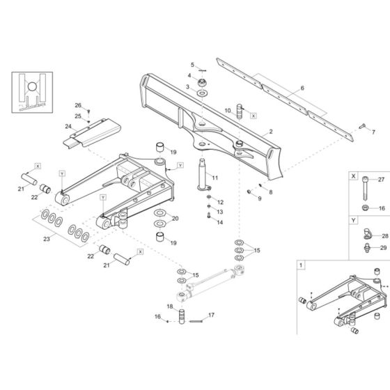 Dozer Blade Assembly - Wacker EZ50