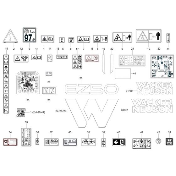 Wacker EZ50 Decals