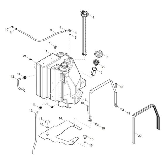 Fuel Tank Assembly for EZ50