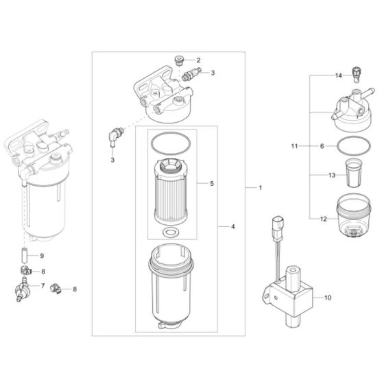 Fuel Filter Assembly for EZ50