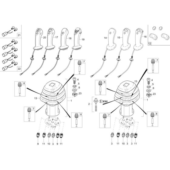 Joystick Assembly for Wacker EZ53