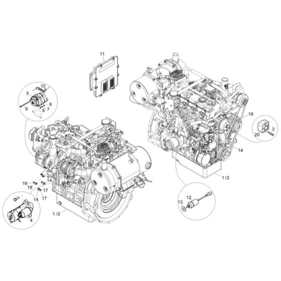 Engine Assembly for Wacker EZ53