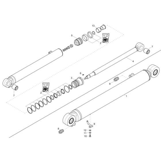 Dipper Arm Cylinder Assembly