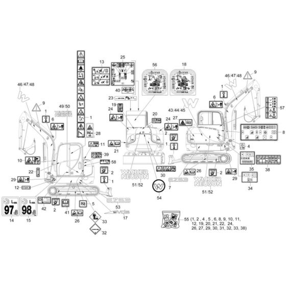 Decals for Wacker EZ53
