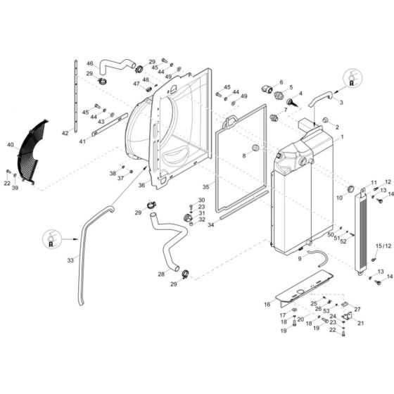 Combi-Cooler for Wacker EZ80