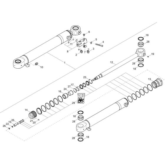 Boom Offset Cylinder for EZ80