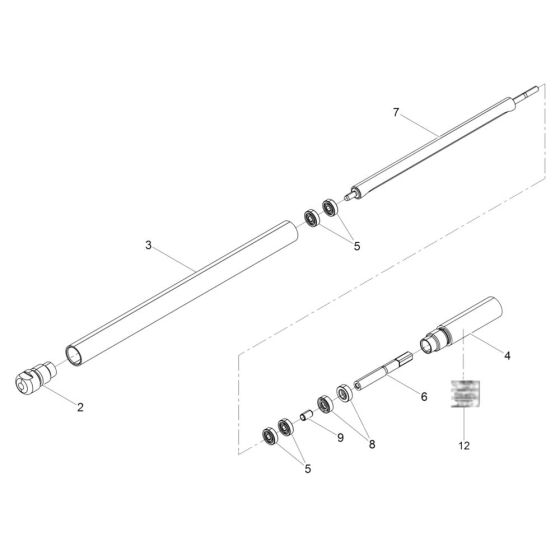 Wacker H 25 Poker Head Assembly