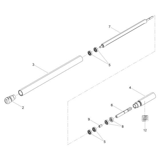Wacker H 25S Poker Head Assembly