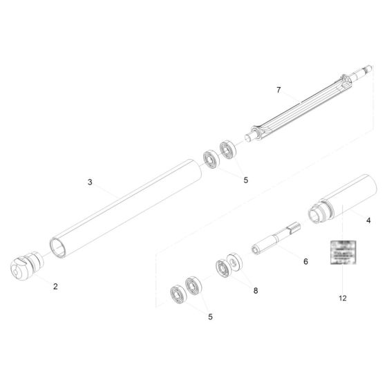 Wacker H 55 Poker Head Assembly
