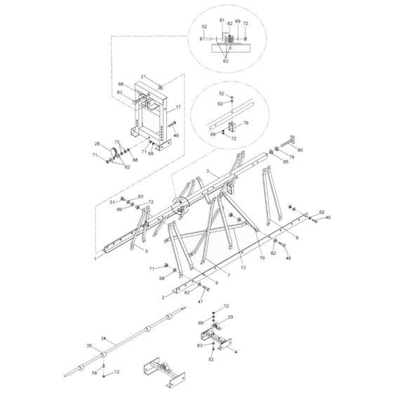 Wacker HE50 Truss Screed Assembly