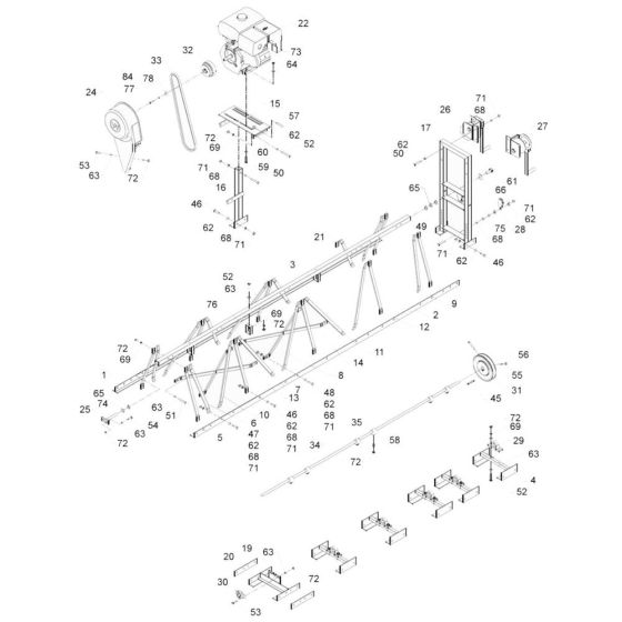 Wacker HPG100 Truss Screed Assembly